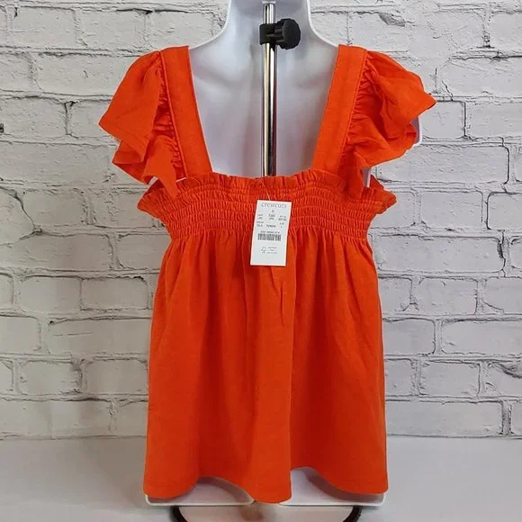 CREWCUTS RUFFLE SLEEVE TOP - Picture 3 of 13